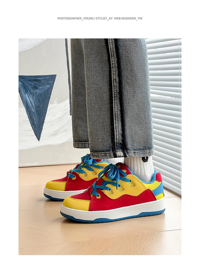Trendy Dunk Style Casual Skate Fashion Colorful Mid Top Sneakers