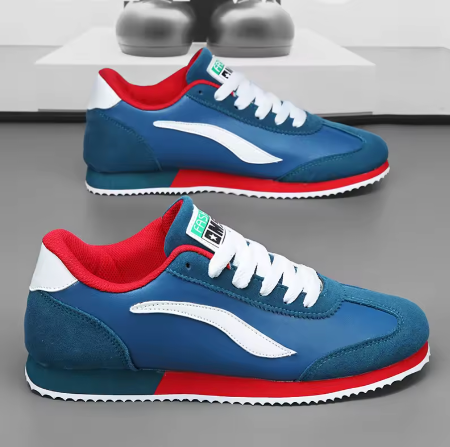 Mens Retro Low Top Red & Blue Casual Classic Fashion Sneakers