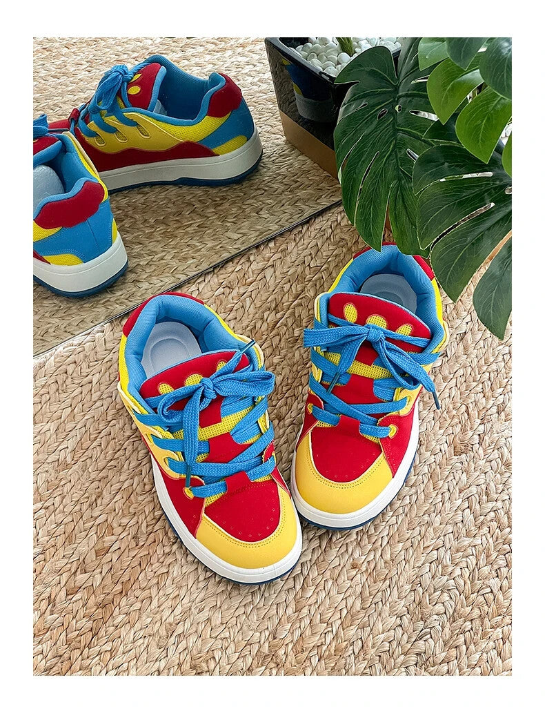 Trendy Dunk Style Casual Skate Fashion Colorful Mid Top Sneakers