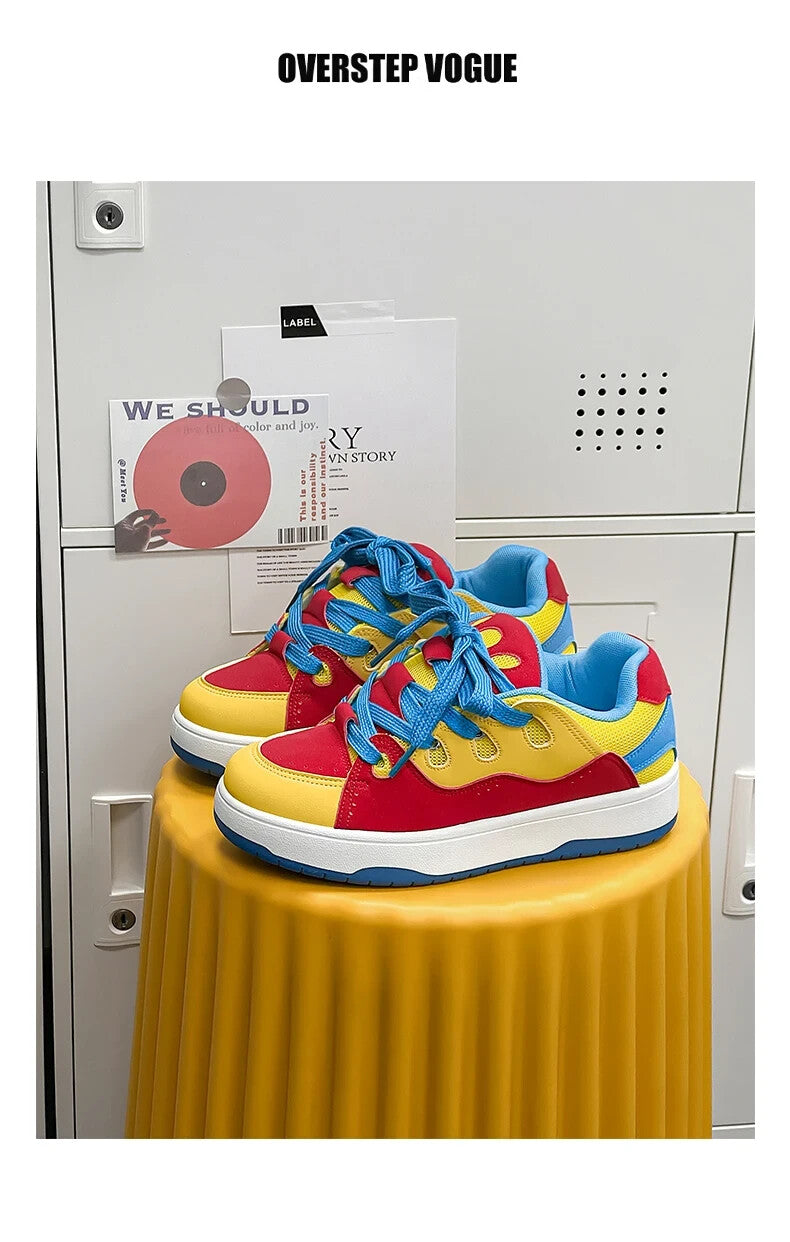 Trendy Dunk Style Casual Skate Fashion Colorful Mid Top Sneakers
