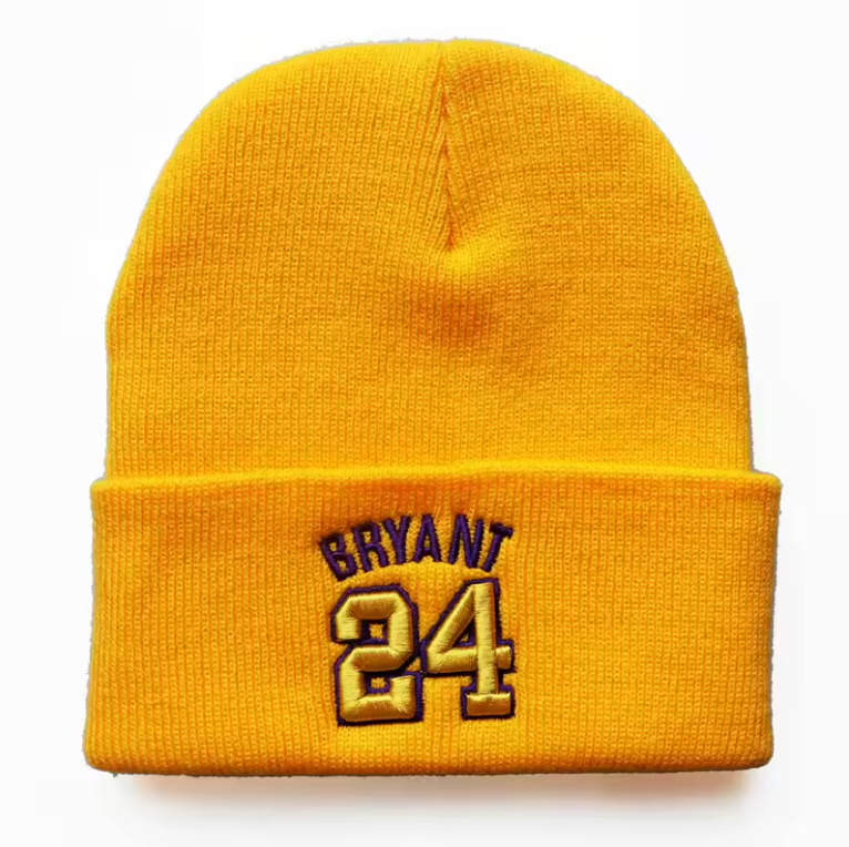 Unisex Beanies NBA Winter Fall Fashion Retro Cotton Beanies Black Purple Red