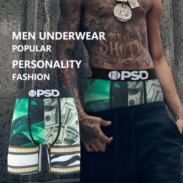 Mens PSD Monopoly Logo Design Spandex Boxer Breifs