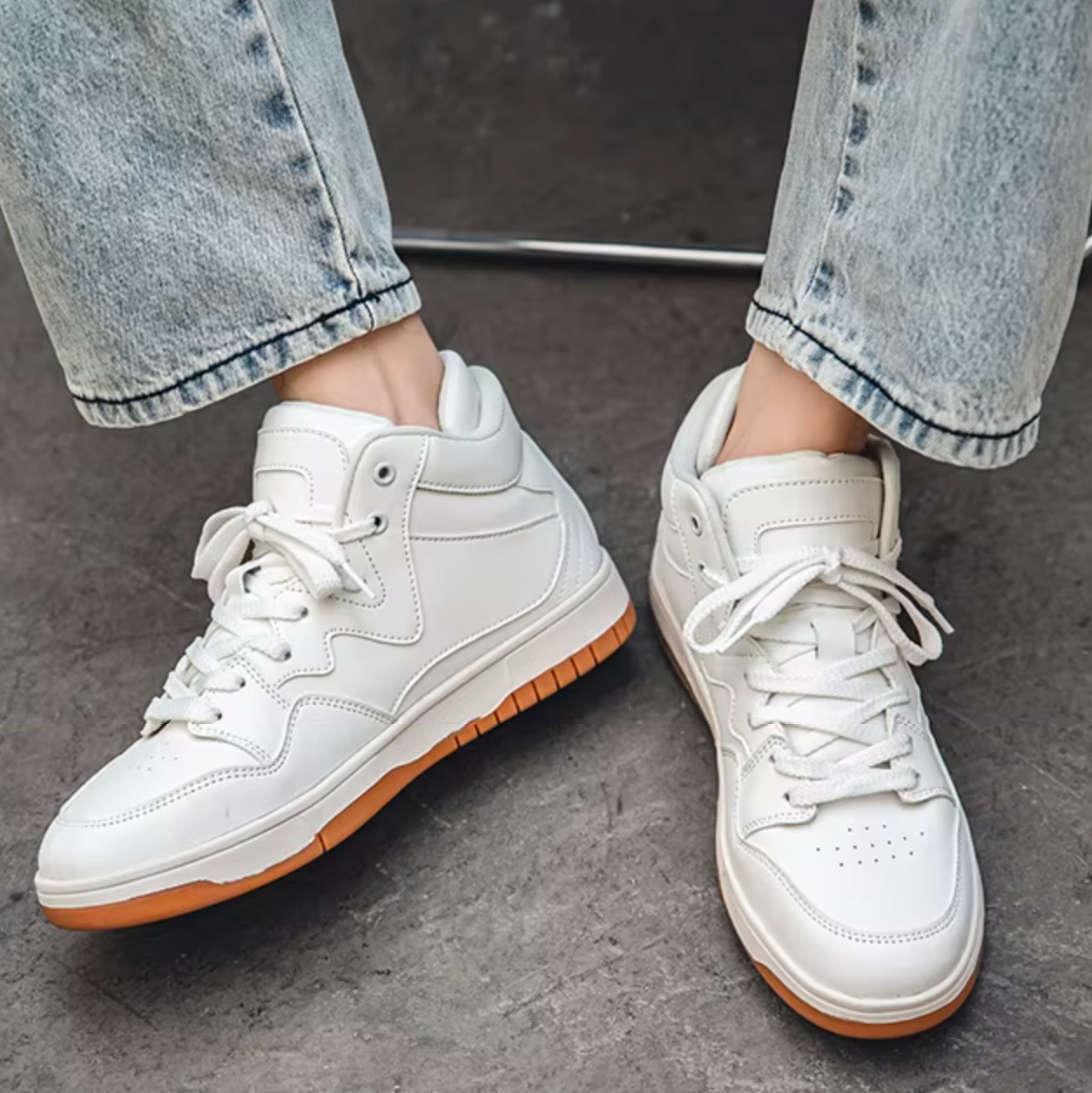 Mens Sneakers Lace Up Basketball, Court Casual Athletics Shoes