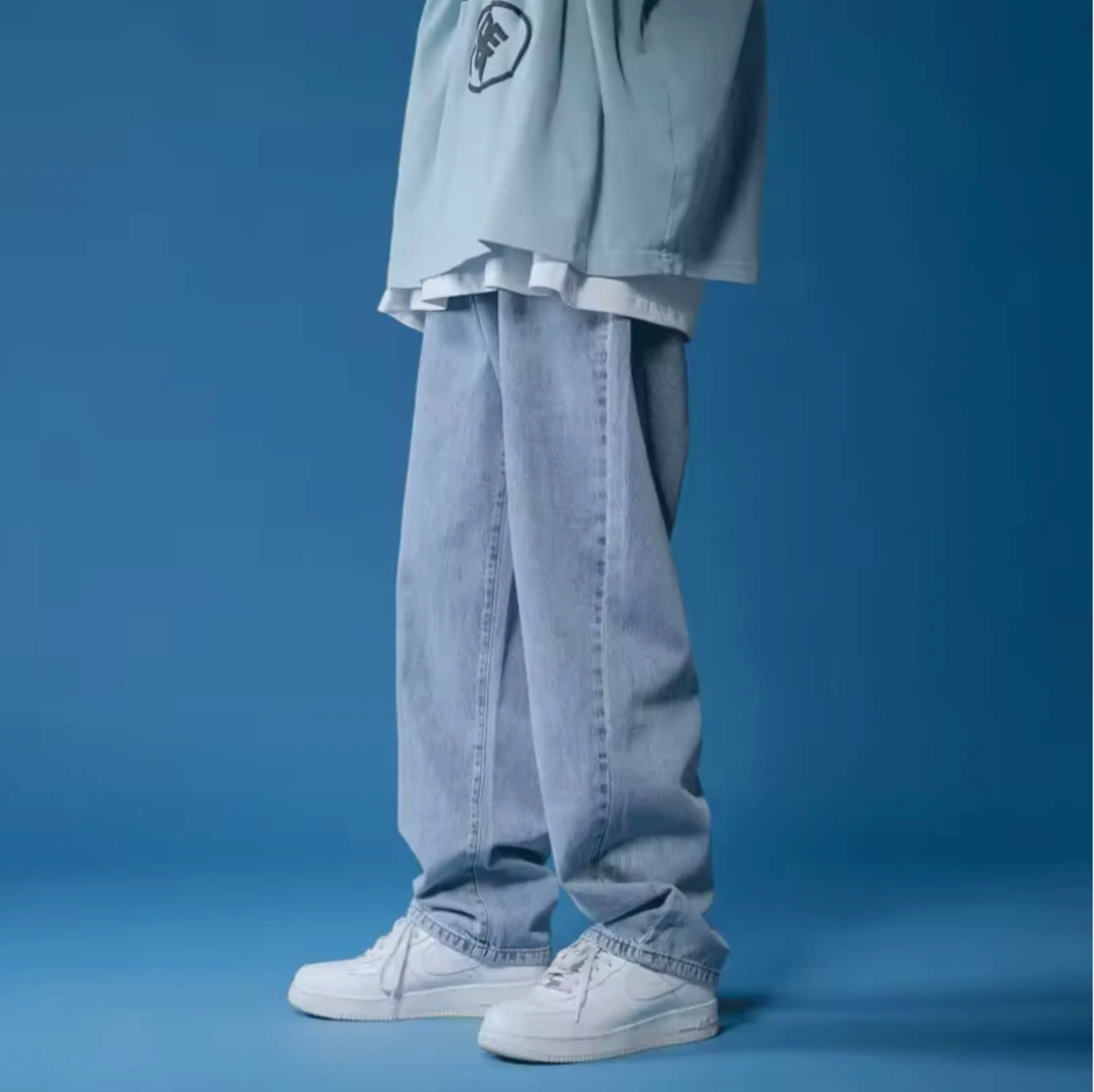 Men's Baggy Streetwear Large Casual Denim High Fashion Jeans