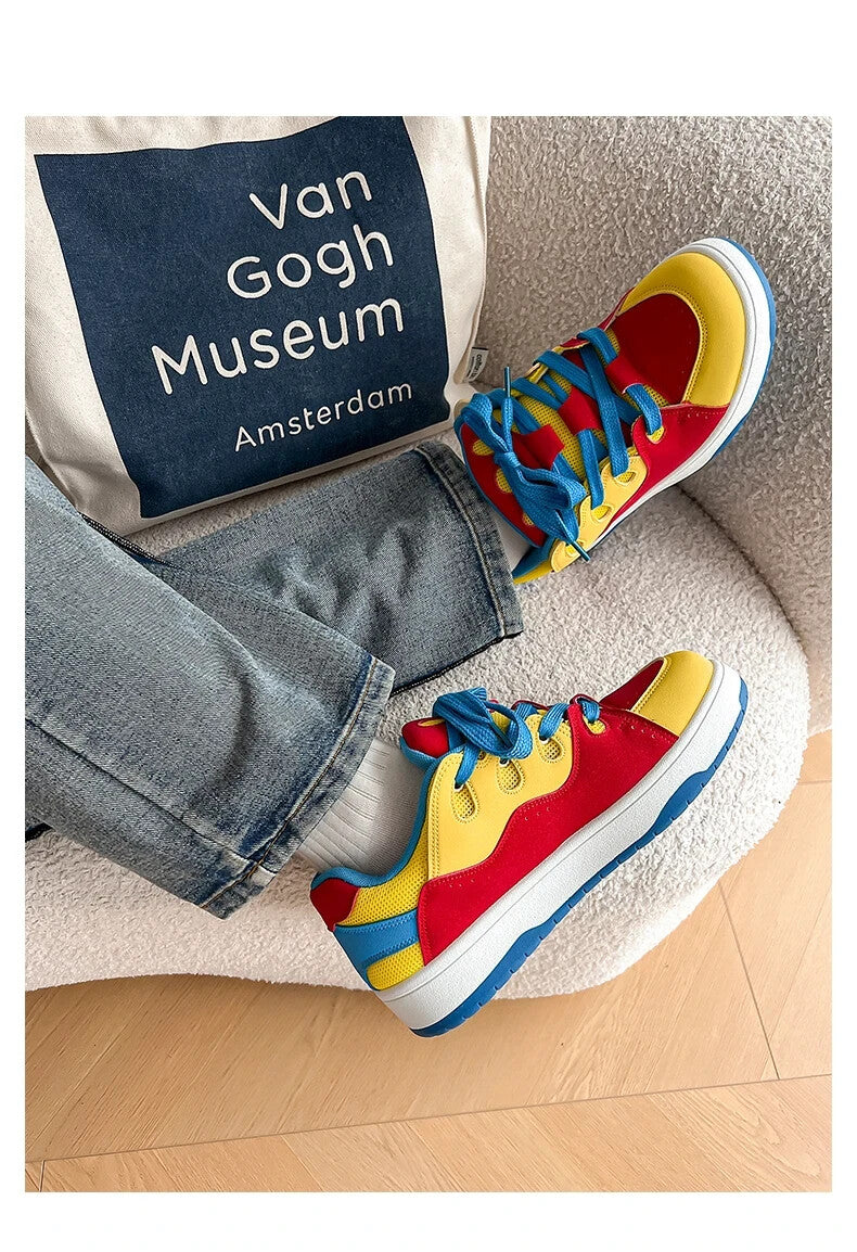 Trendy Dunk Style Casual Skate Fashion Colorful Mid Top Sneakers