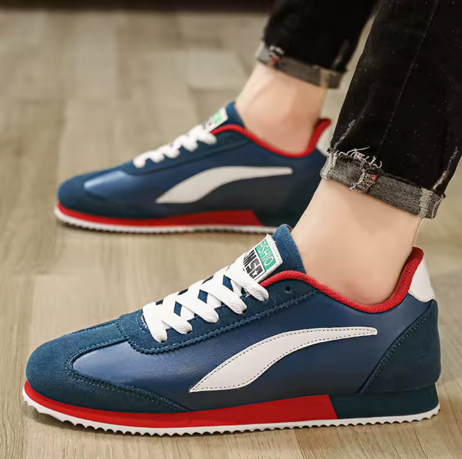Mens Retro Low Top Red & Blue Casual Classic Fashion Sneakers