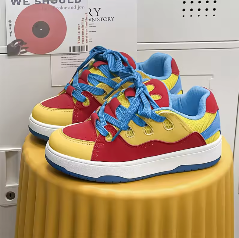Trendy Dunk Style Casual Skate Fashion Colorful Mid Top Sneakers