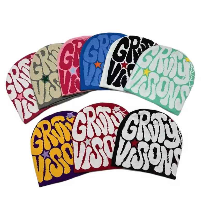 Spider Web Beanie Unisex All Season Trendy Fashion Bubble Letter Webbed Star Hat
