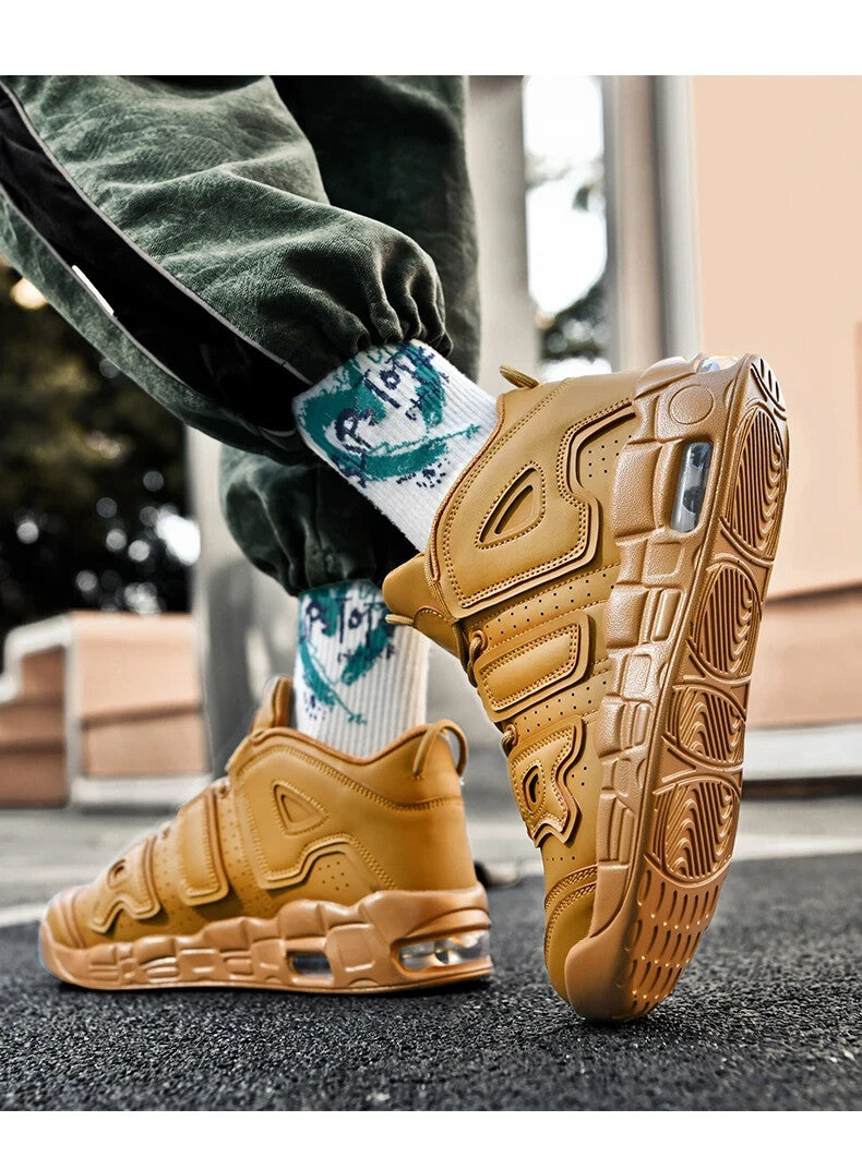 Mens AIR Cushioned High Top Basketball Shoes High Performance Style Sneakers