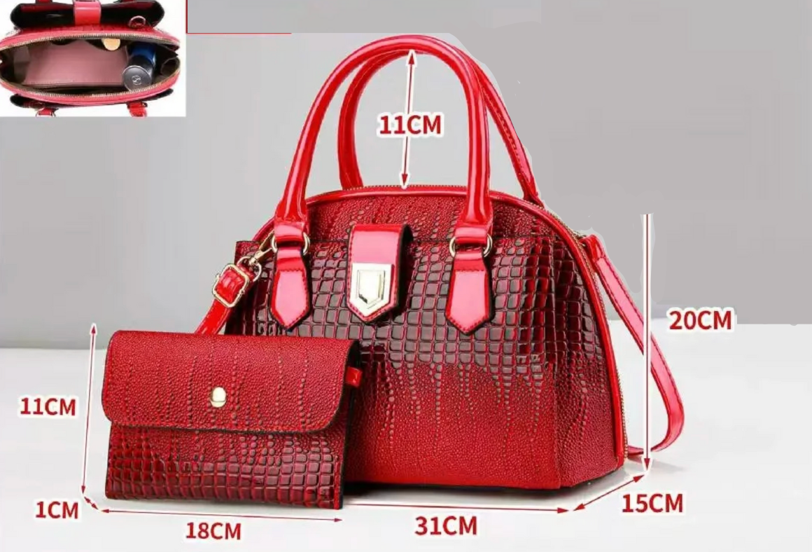 Luxury Designer Style Womens Fashion Travle Purse And Matching Wallet