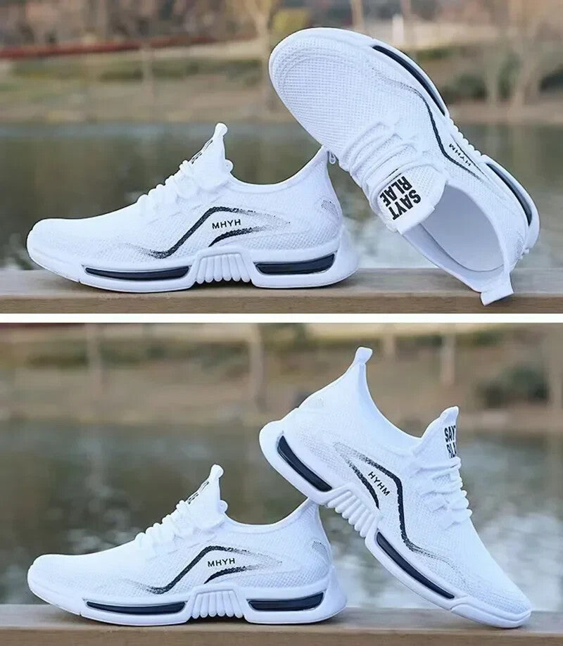 Unisex Tennis Running Shoes White Lace Up Foam Soul Light Weight Jogging Shoes