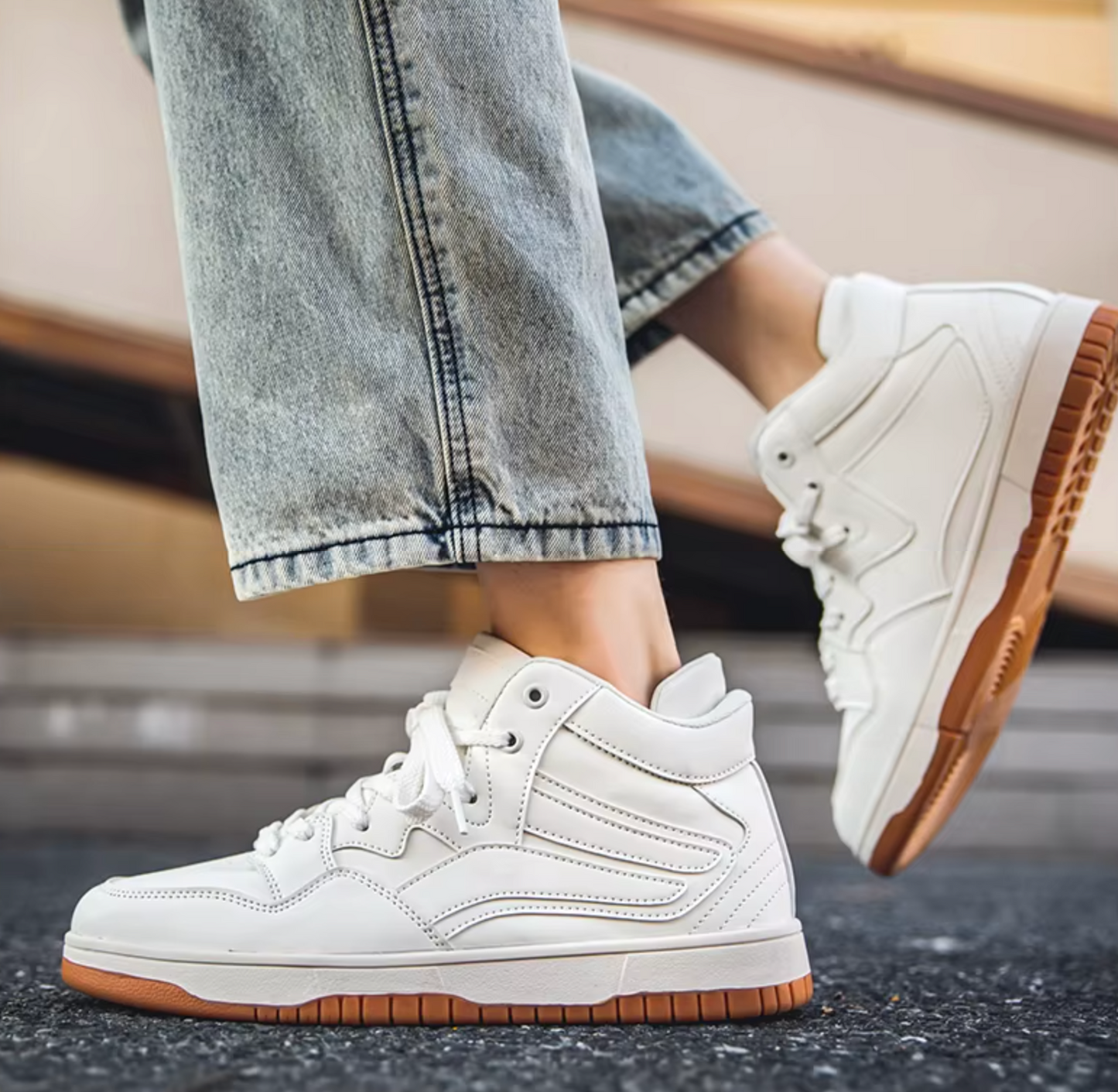 Mens Sneakers Lace Up Basketball, Court Casual Athletics Shoes