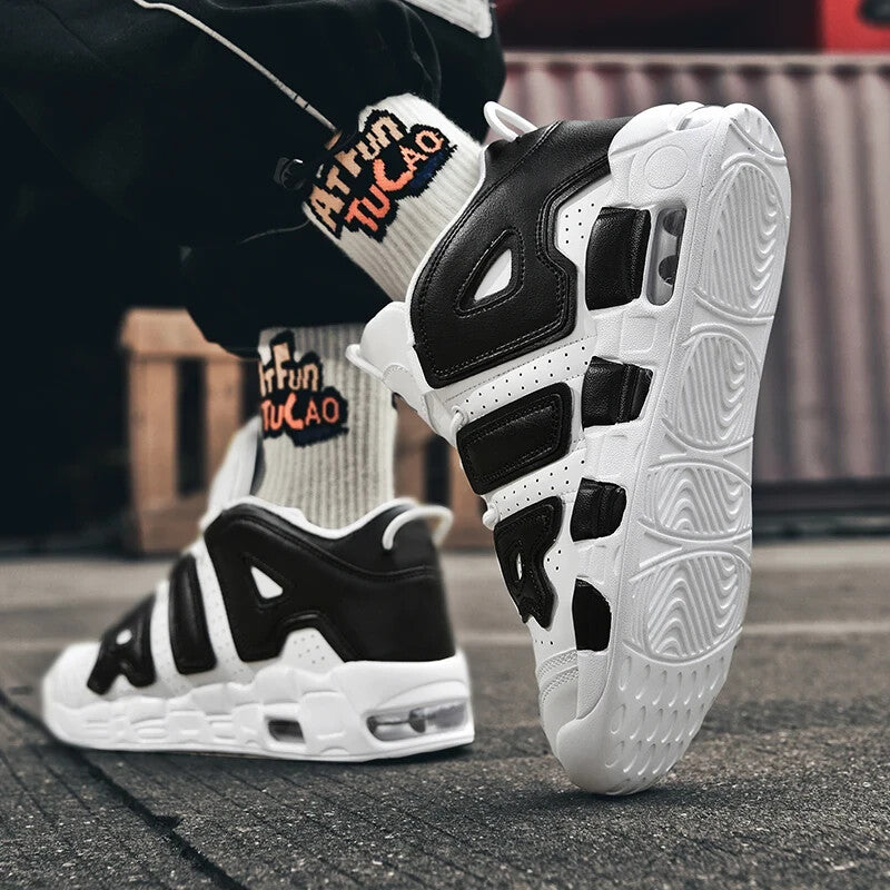 Mens AIR Cushioned High Top Basketball Shoes High Performance Style Sneakers