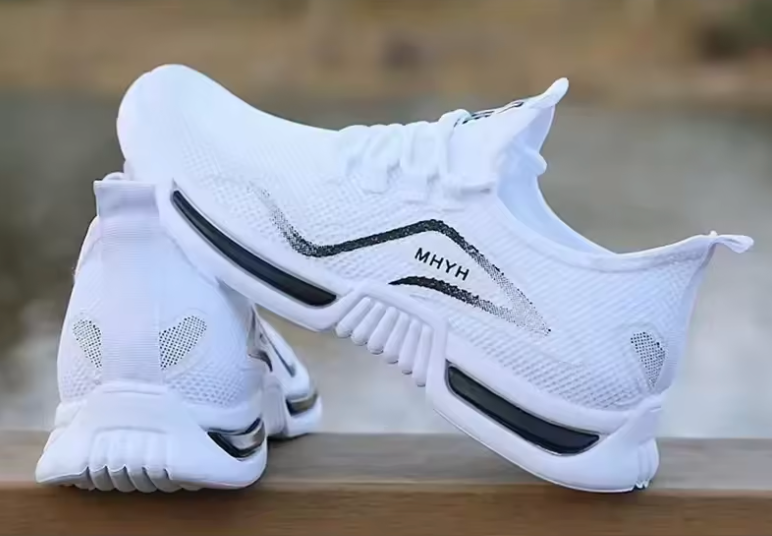 Unisex Tennis Running Shoes White Lace Up Foam Soul Light Weight Jogging Shoes