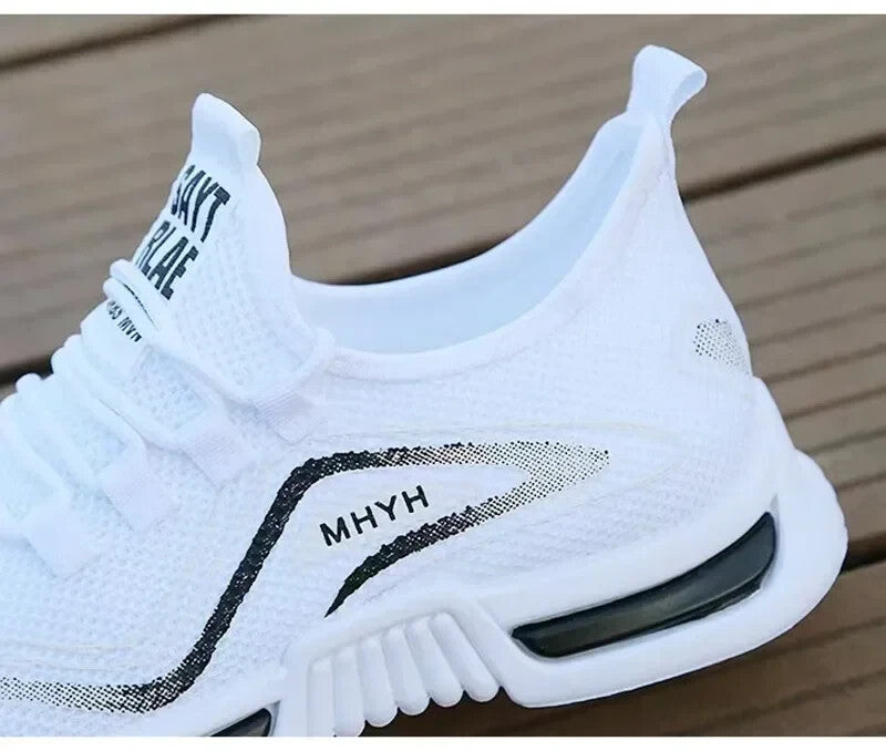 Unisex Tennis Running Shoes White Lace Up Foam Soul Light Weight Jogging Shoes