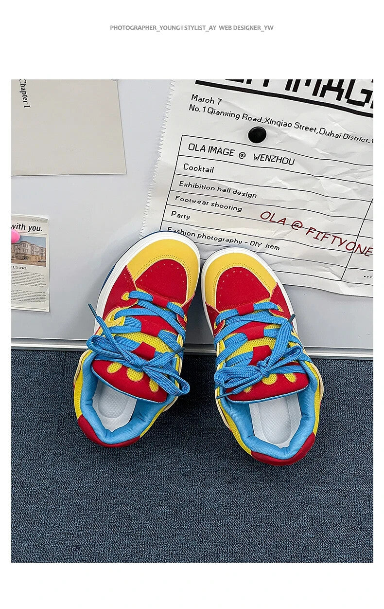 Trendy Dunk Style Casual Skate Fashion Colorful Mid Top Sneakers