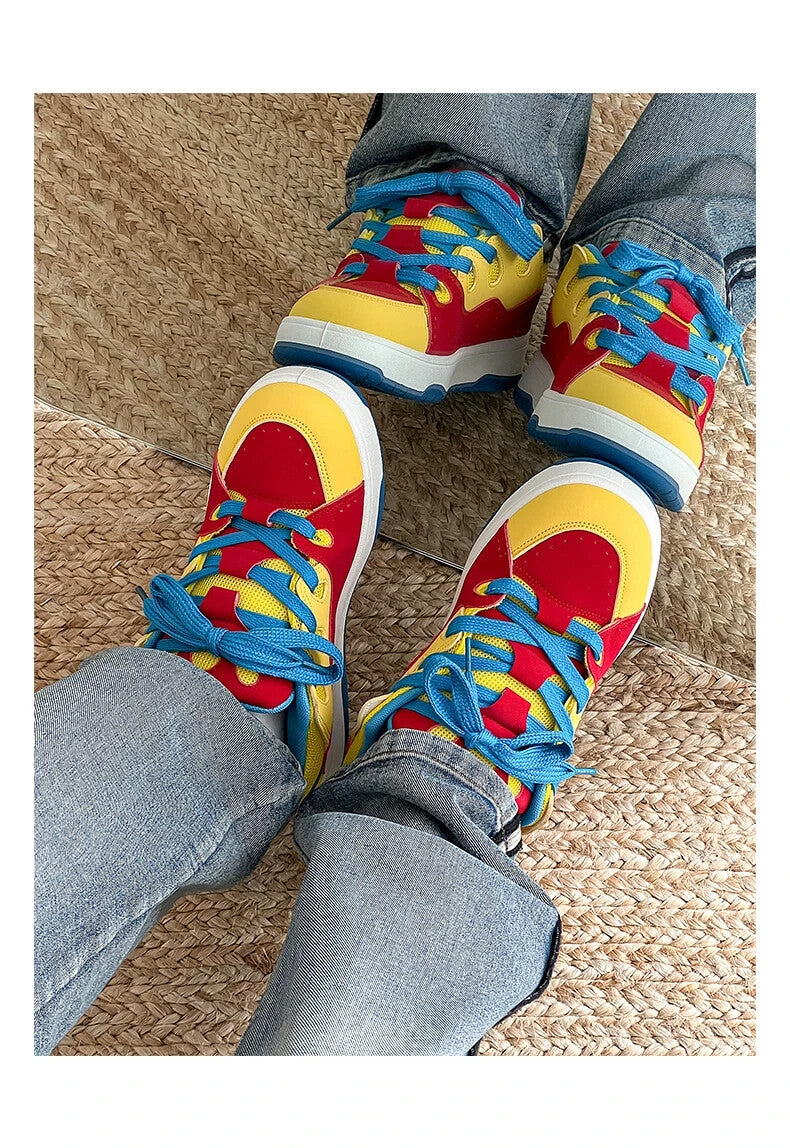 Trendy Dunk Style Casual Skate Fashion Colorful Mid Top Sneakers