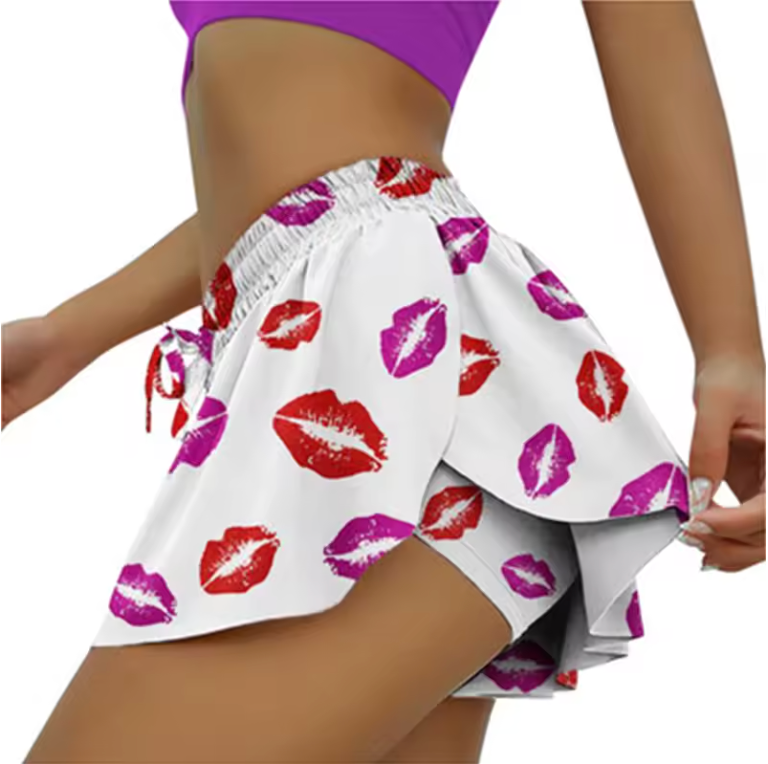Womens Athletic Mini Skirt With Spandex With Anti Glare Under Shorts