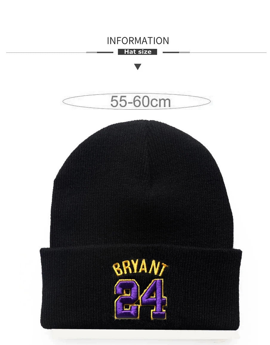 Unisex Beanies NBA Winter Fall Fashion Retro Cotton Beanies Black Purple Red