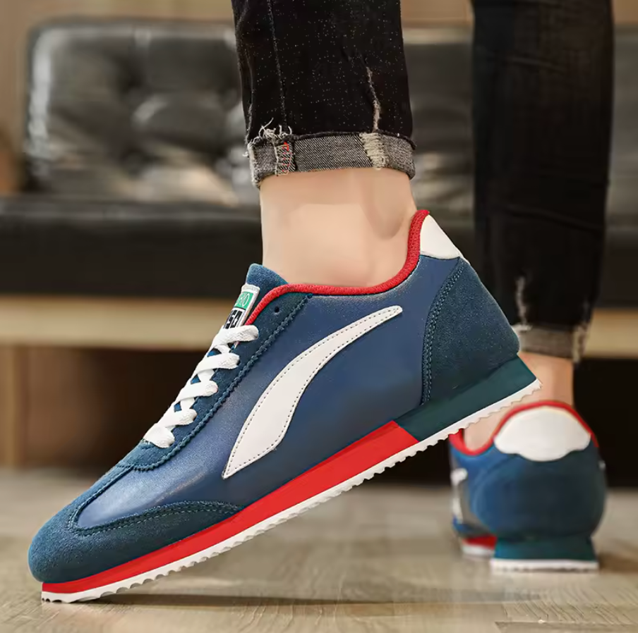 Mens Retro Low Top Red & Blue Casual Classic Fashion Sneakers
