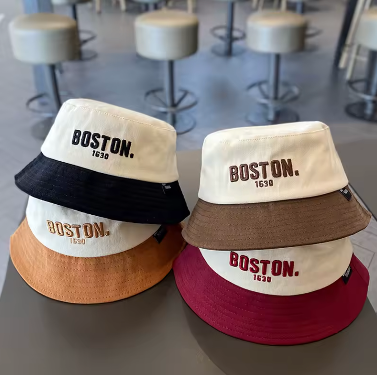 Boston Hat Bucket Unisex Round Brim Casual And Classic Style Bucket hat