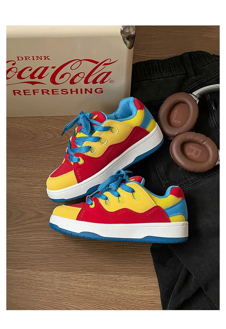 Trendy Dunk Style Casual Skate Fashion Colorful Mid Top Sneakers