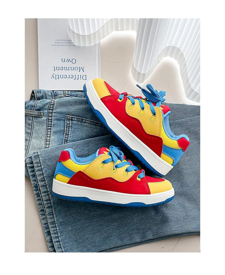 Trendy Dunk Style Casual Skate Fashion Colorful Mid Top Sneakers