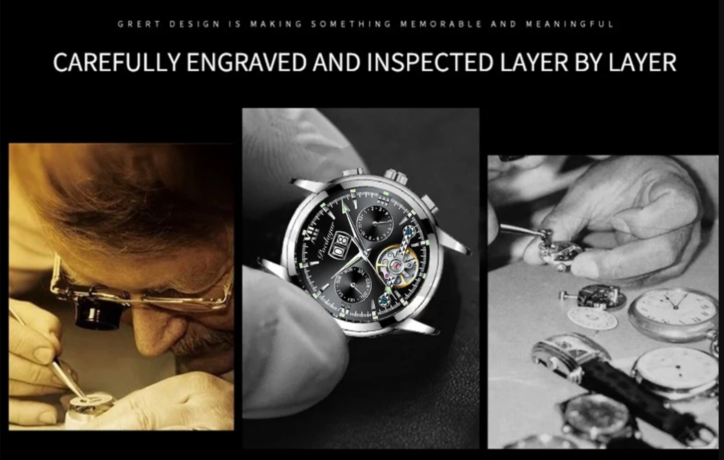 Premium Luxury Waterproof Rhombus Cut Hardened Glass Case Quartz Watch