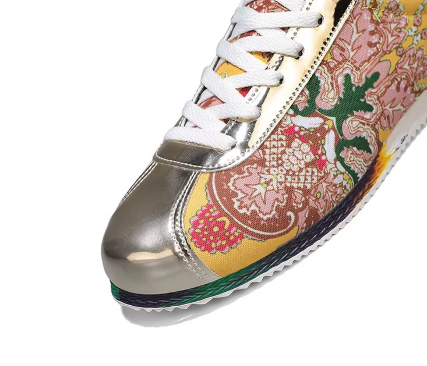 Unique Design Casual Floral Pattern Mens Flat Low Top Shoes