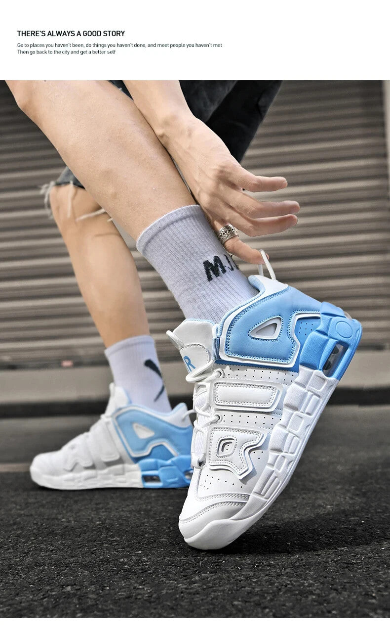 Mens AIR Cushioned High Top Basketball Shoes High Performance Style Sneakers