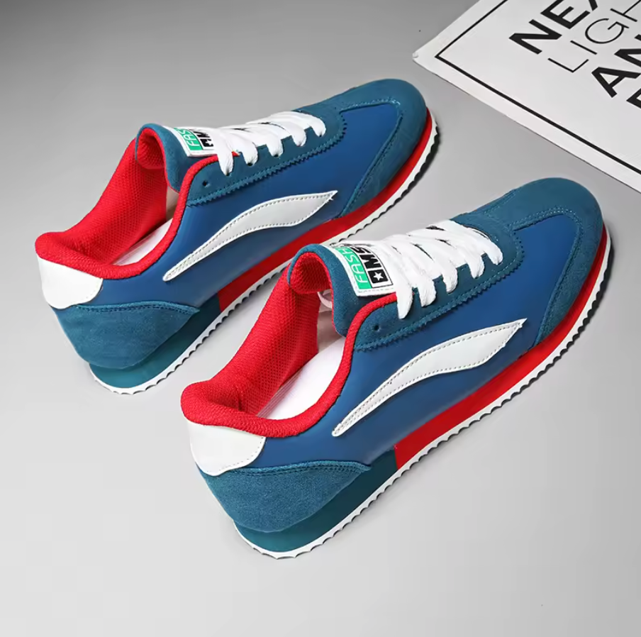 Mens Retro Low Top Red & Blue Casual Classic Fashion Sneakers