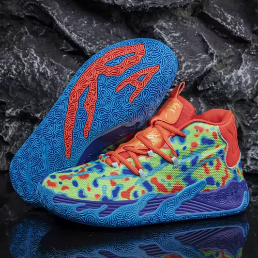 Mens Basketball Tennis Running Shoes Colorful Tropical Splash Style Shoe
