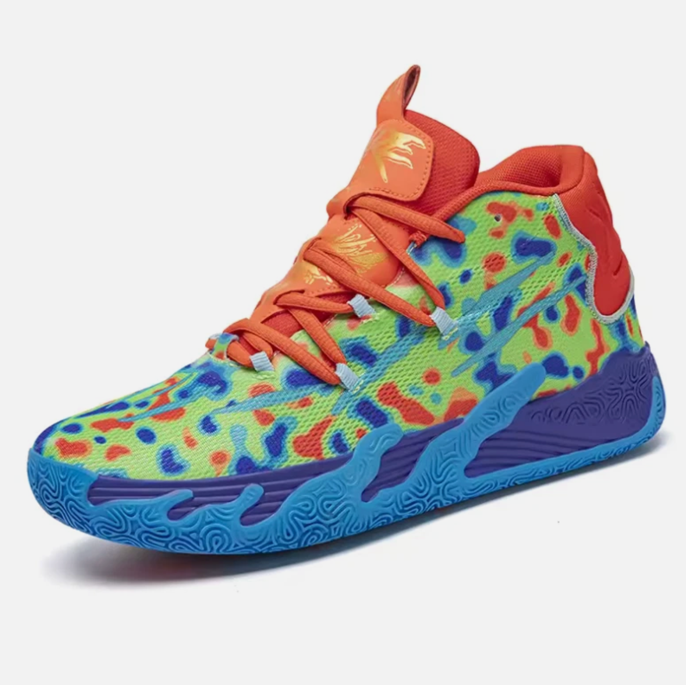 Mens Basketball Tennis Running Shoes Colorful Tropical Splash Style Shoe