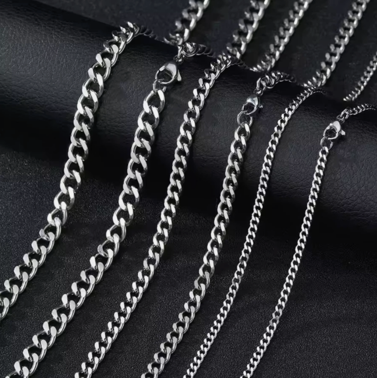 Mens Gold or Silver Chain Link Cuban Link Heavy Metal Chain