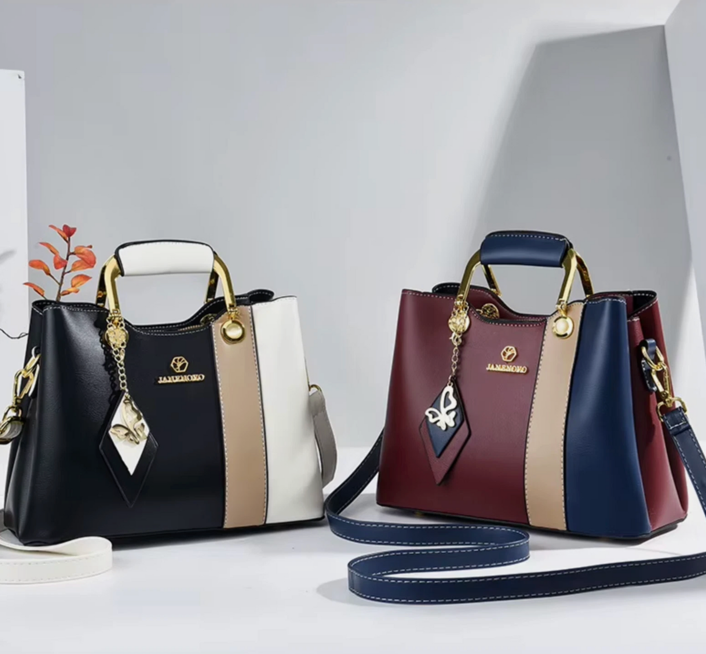 Brand New Woman's Luxury Crafted Handbag & Shoulder Strap Premium Bags