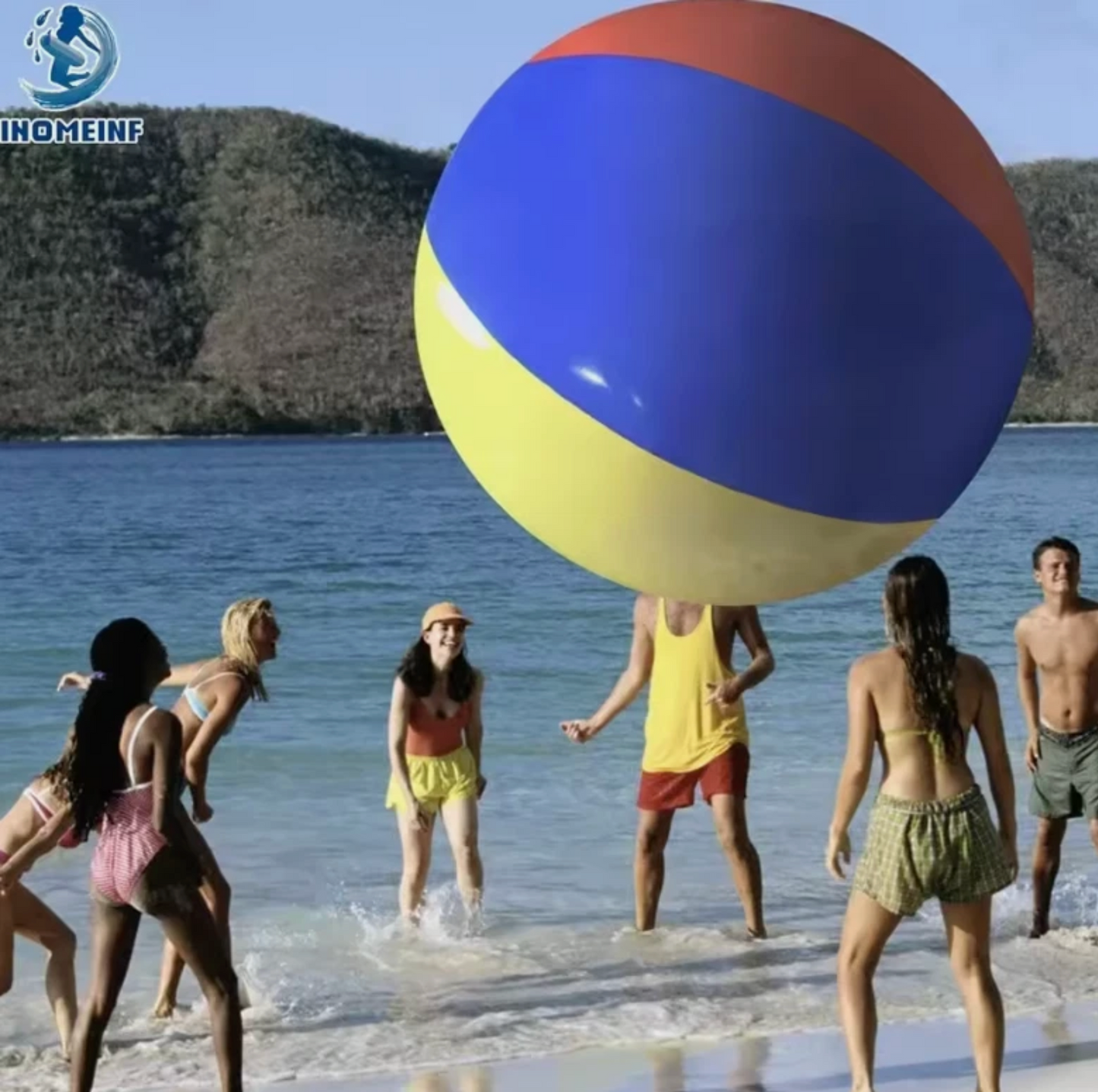 24 Inch Inflatable Circus Color Theme Large Beach Ball
