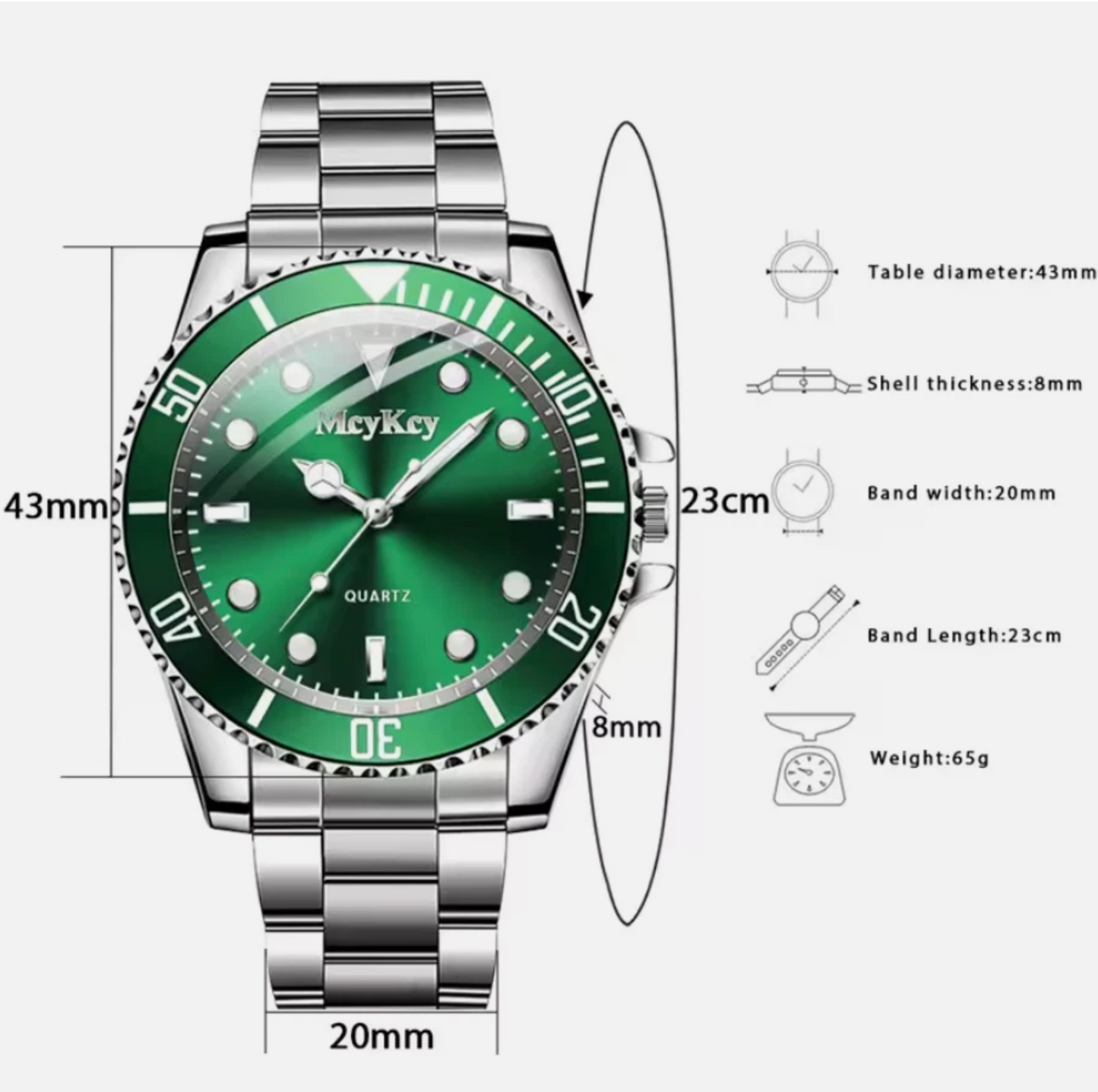 Mens Luxury Business Sports Fashion Alloy Quartz watch