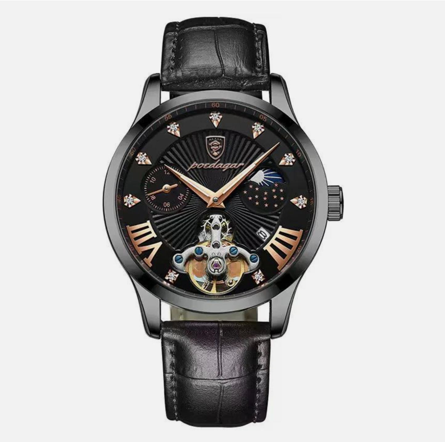 Waterproof Genuine Leather Luminous Men's Watch Ultra-thin