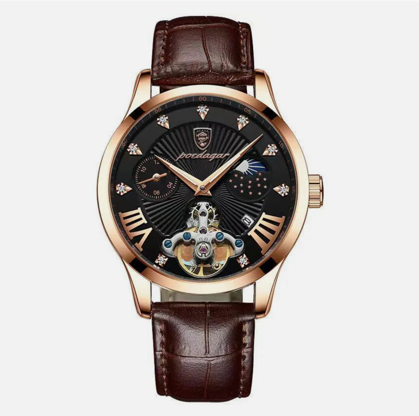 Waterproof Genuine Leather Luminous Men's Watch Ultra-thin