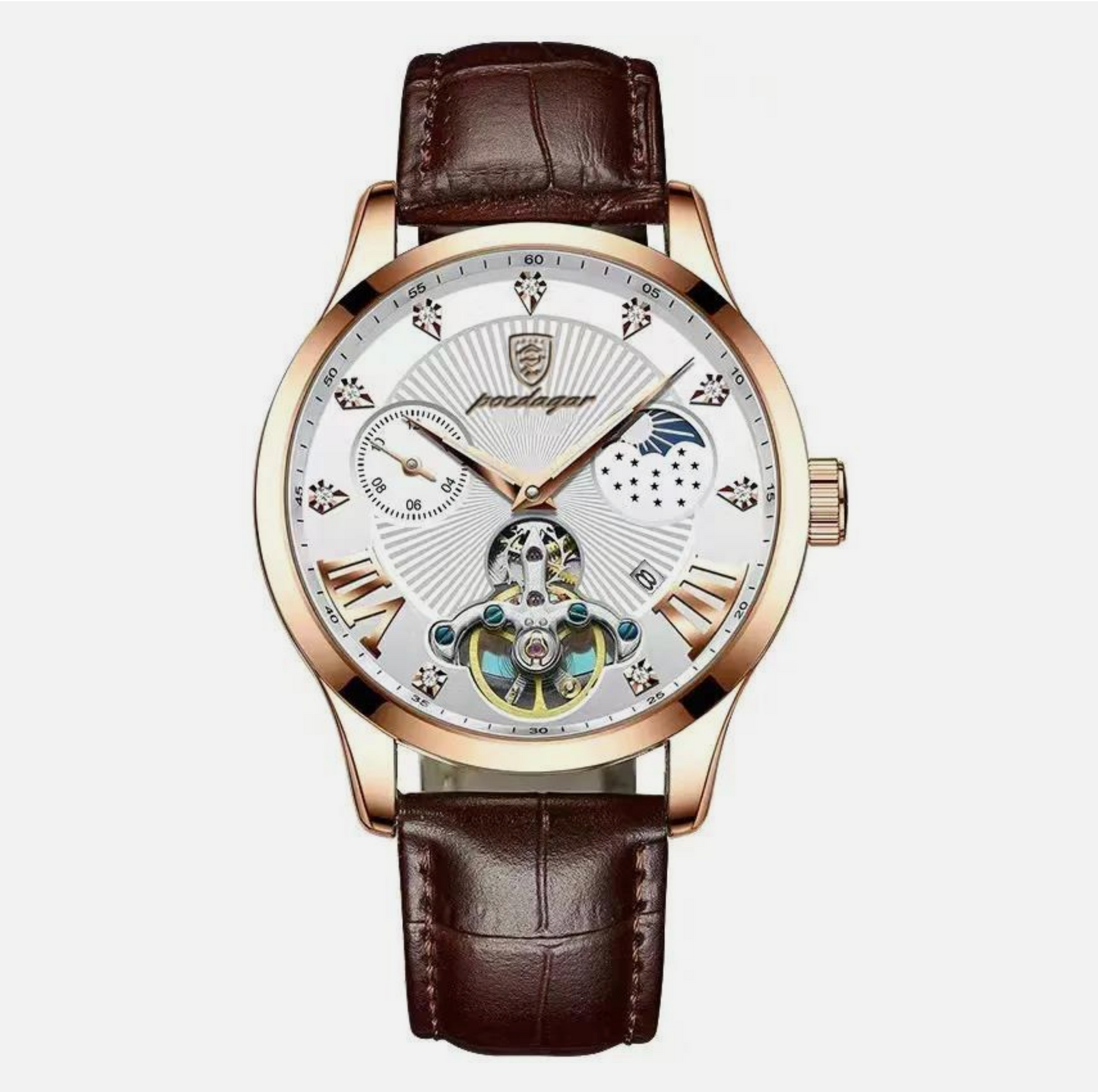 Waterproof Genuine Leather Luminous Men's Watch Ultra-thin
