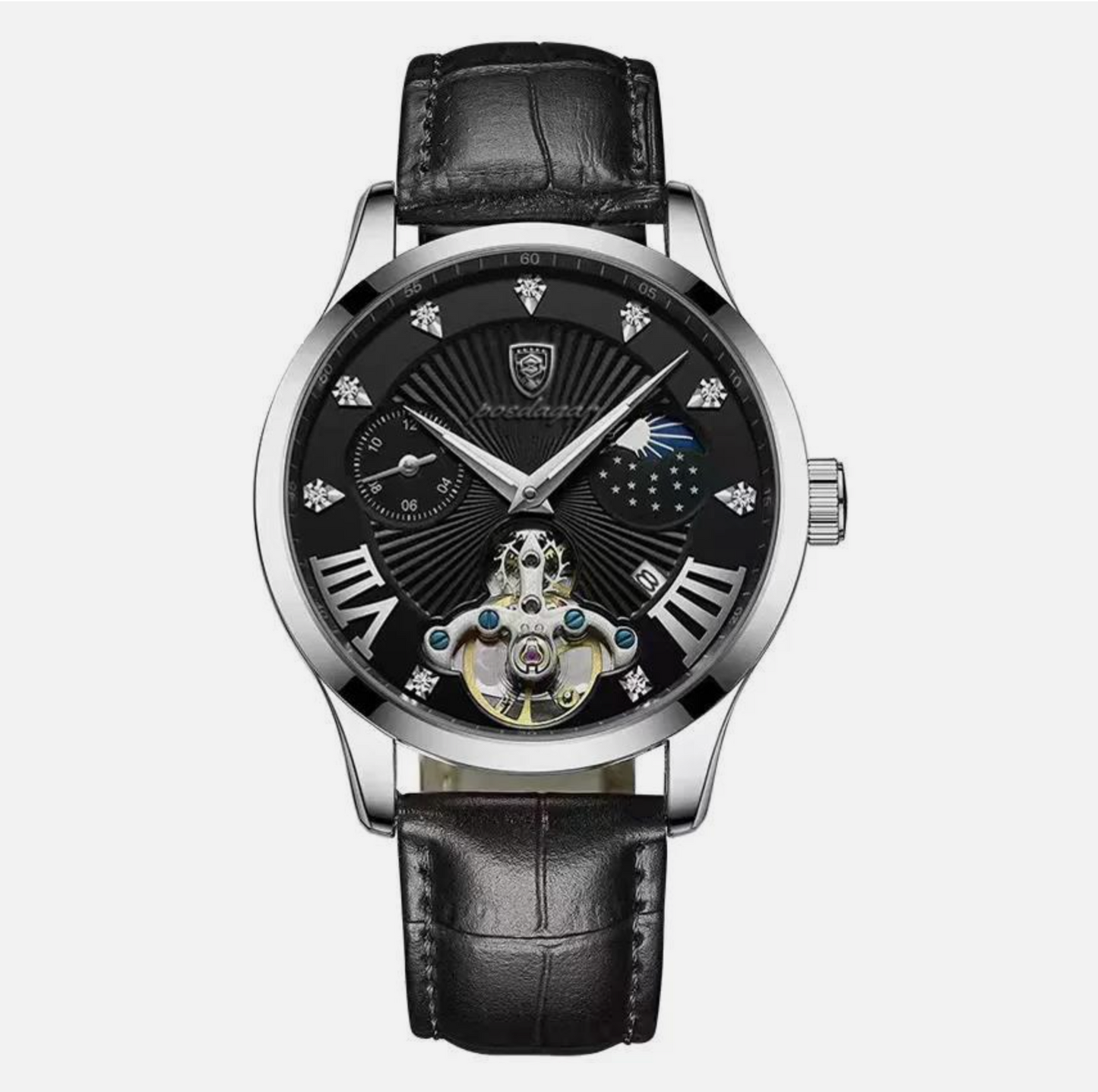 Waterproof Genuine Leather Luminous Men's Watch Ultra-thin