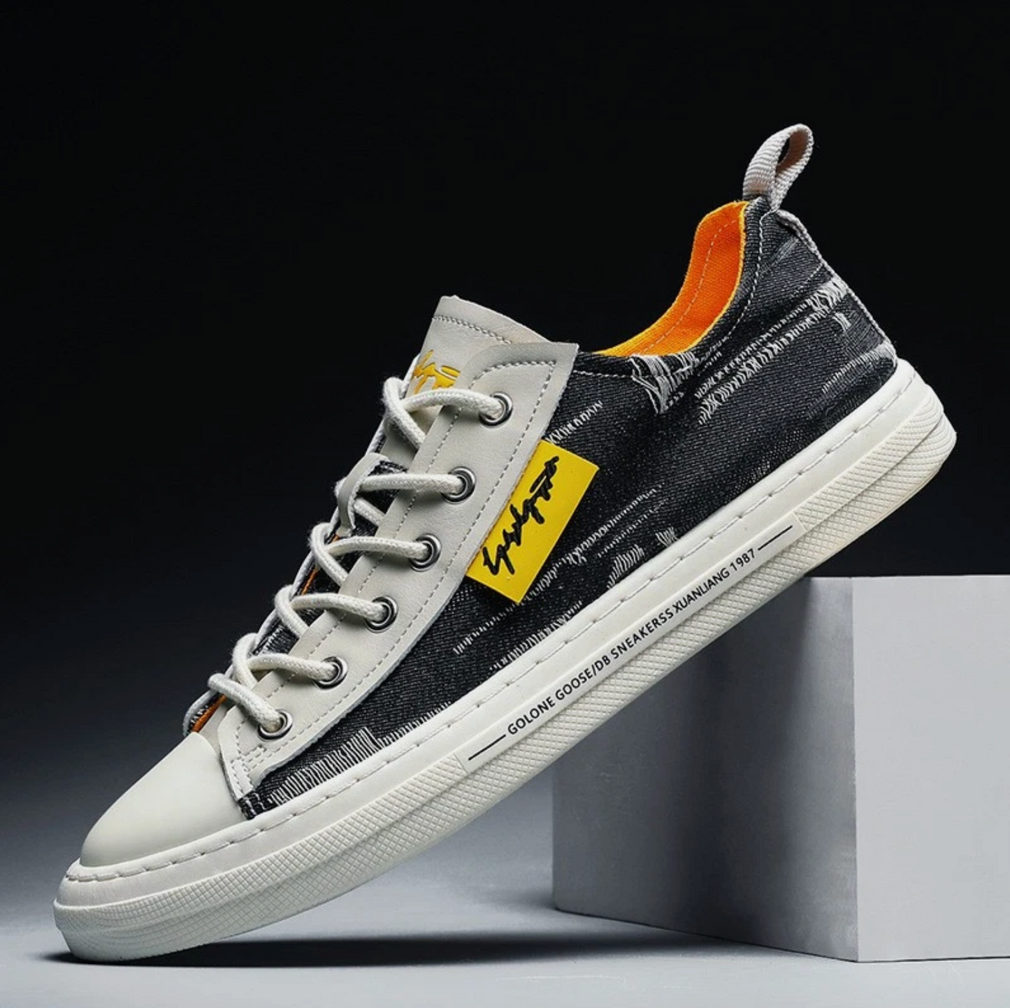 Men Or Woman's Casual Tide Low Top Multi Color Denim Shoes