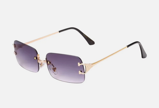 Mens High-Fashioned Slim Rectangle Luxury Craft Sunglasses