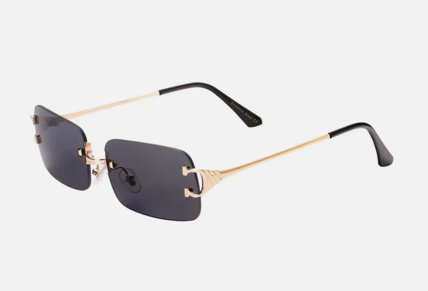 Mens High-Fashioned Slim Rectangle Luxury Craft Sunglasses
