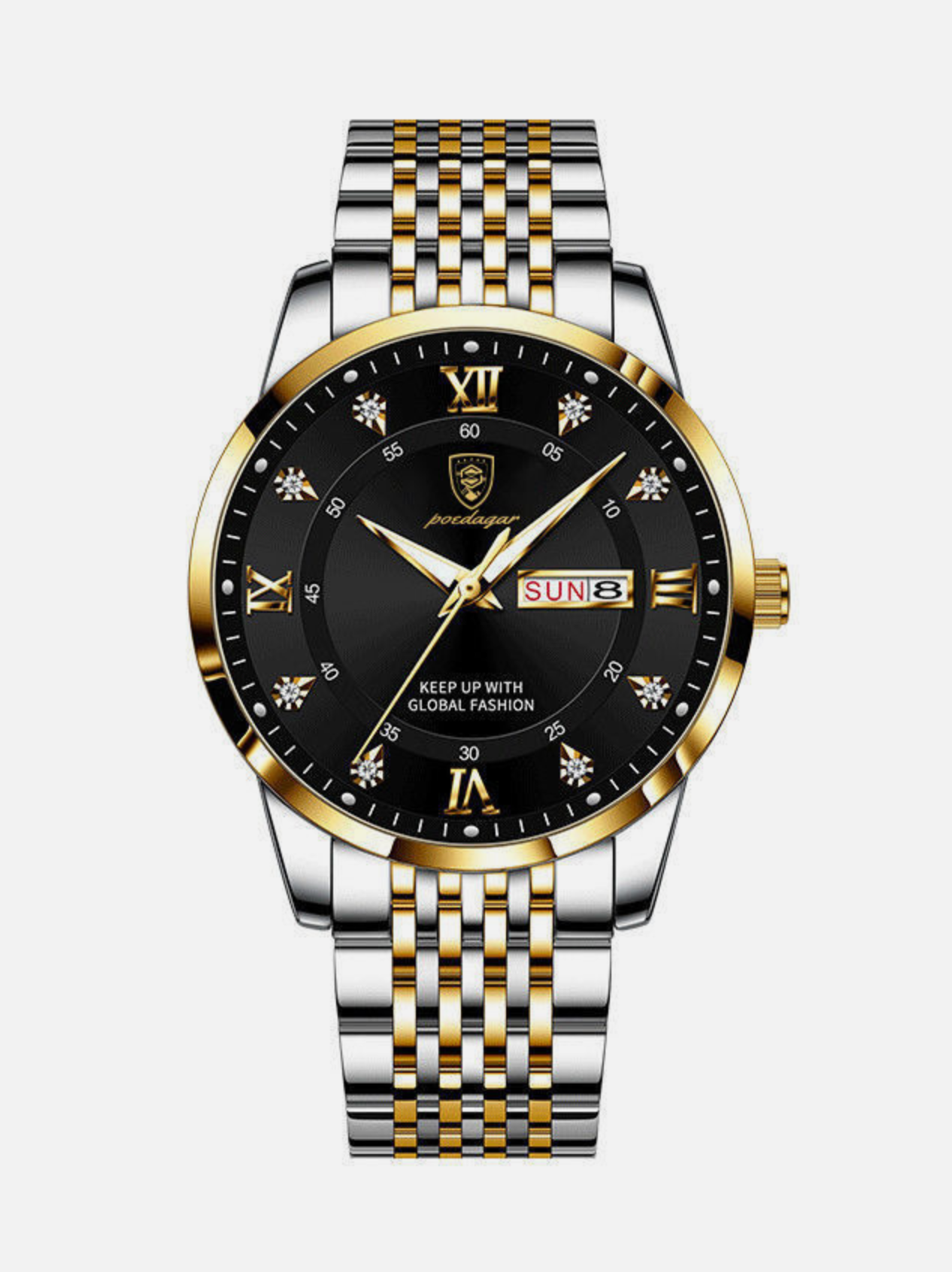 Luminous Hardened Glass Men's Fashion Quartz Watch