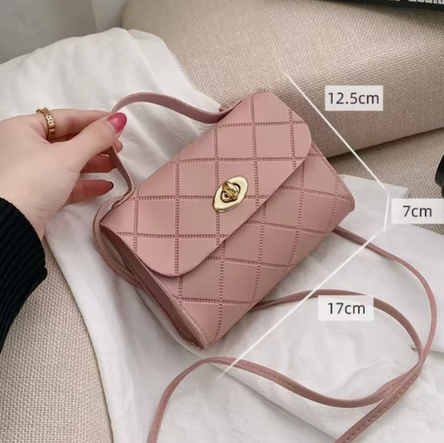 Woman's Silk Lining Small Shoulder Strap Purse Handbags