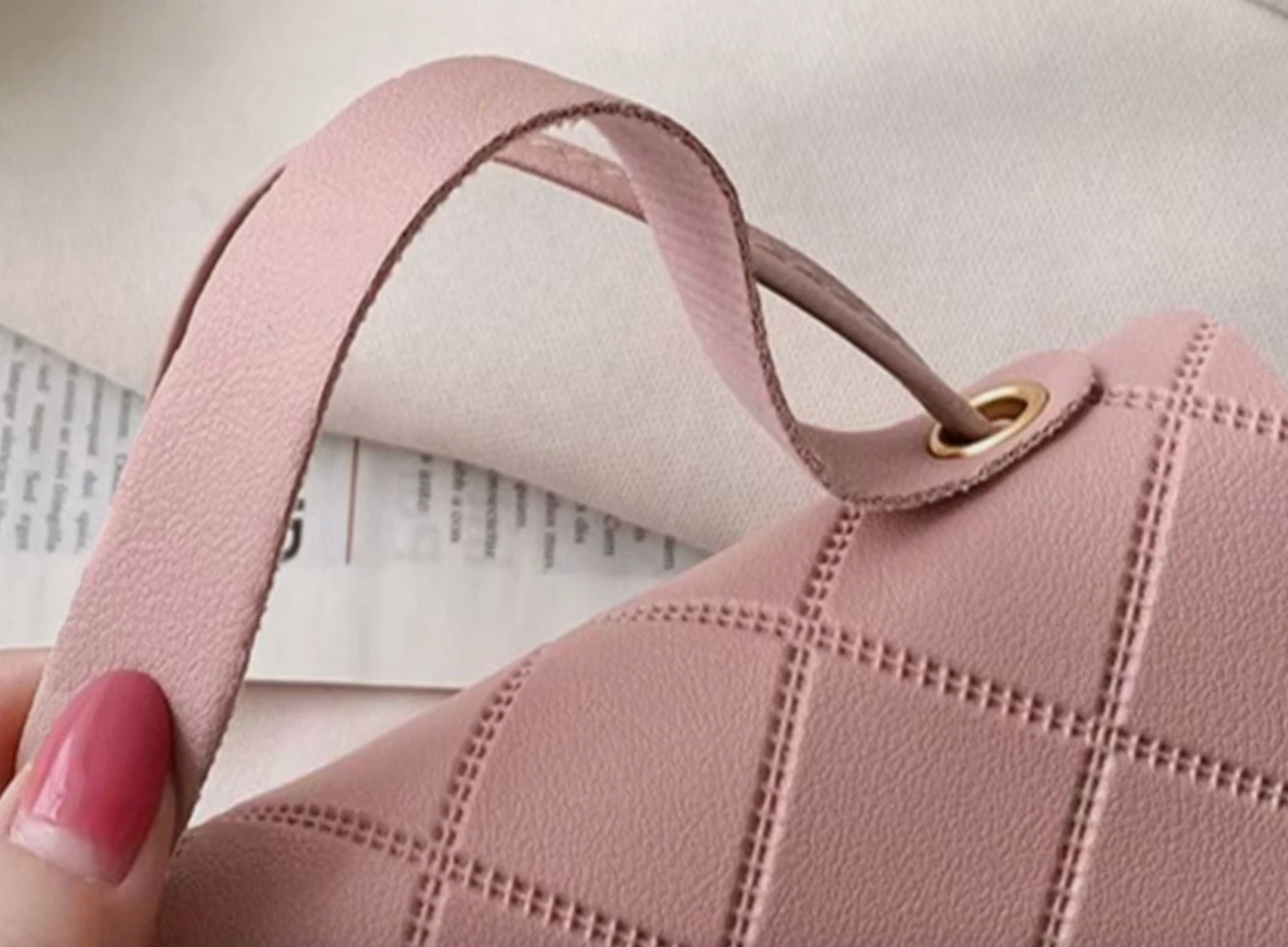 Woman's Silk Lining Small Shoulder Strap Purse Handbags