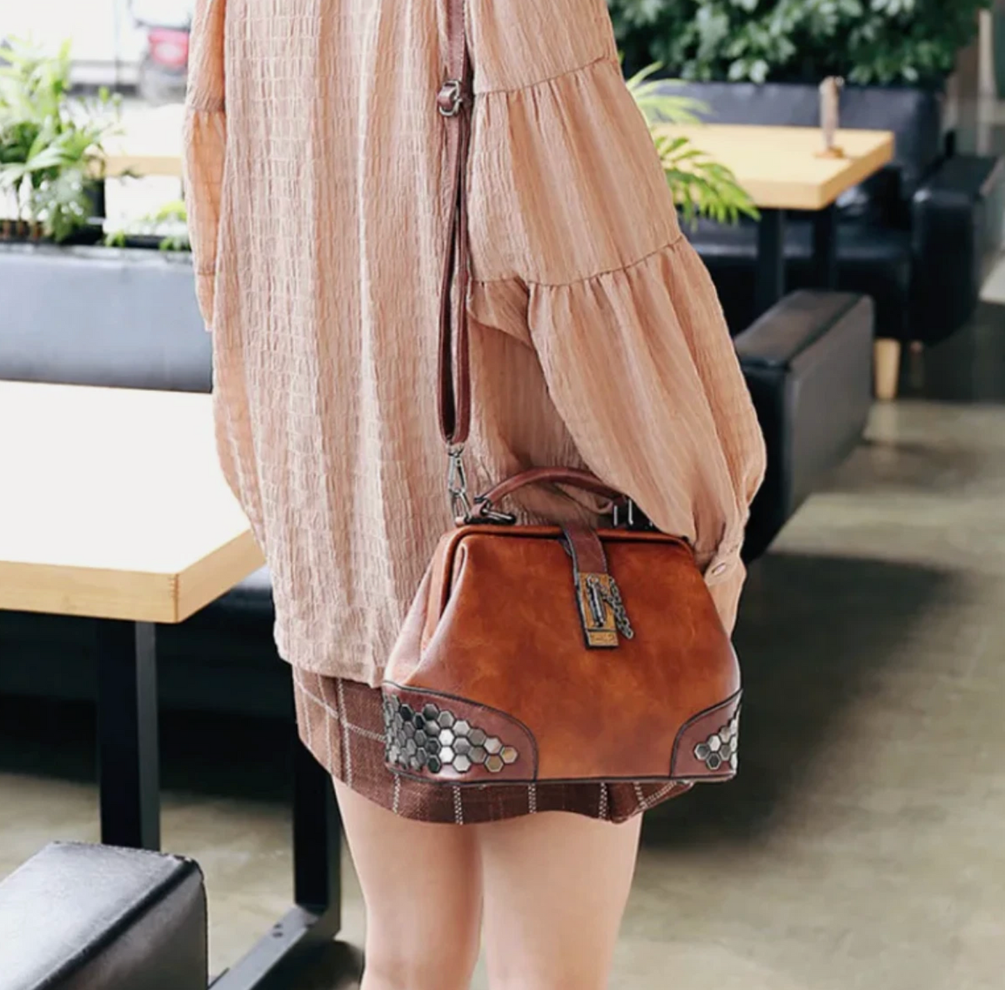 Womens Genuine Leather High End Luxury Crafted European Hand Travel Bag