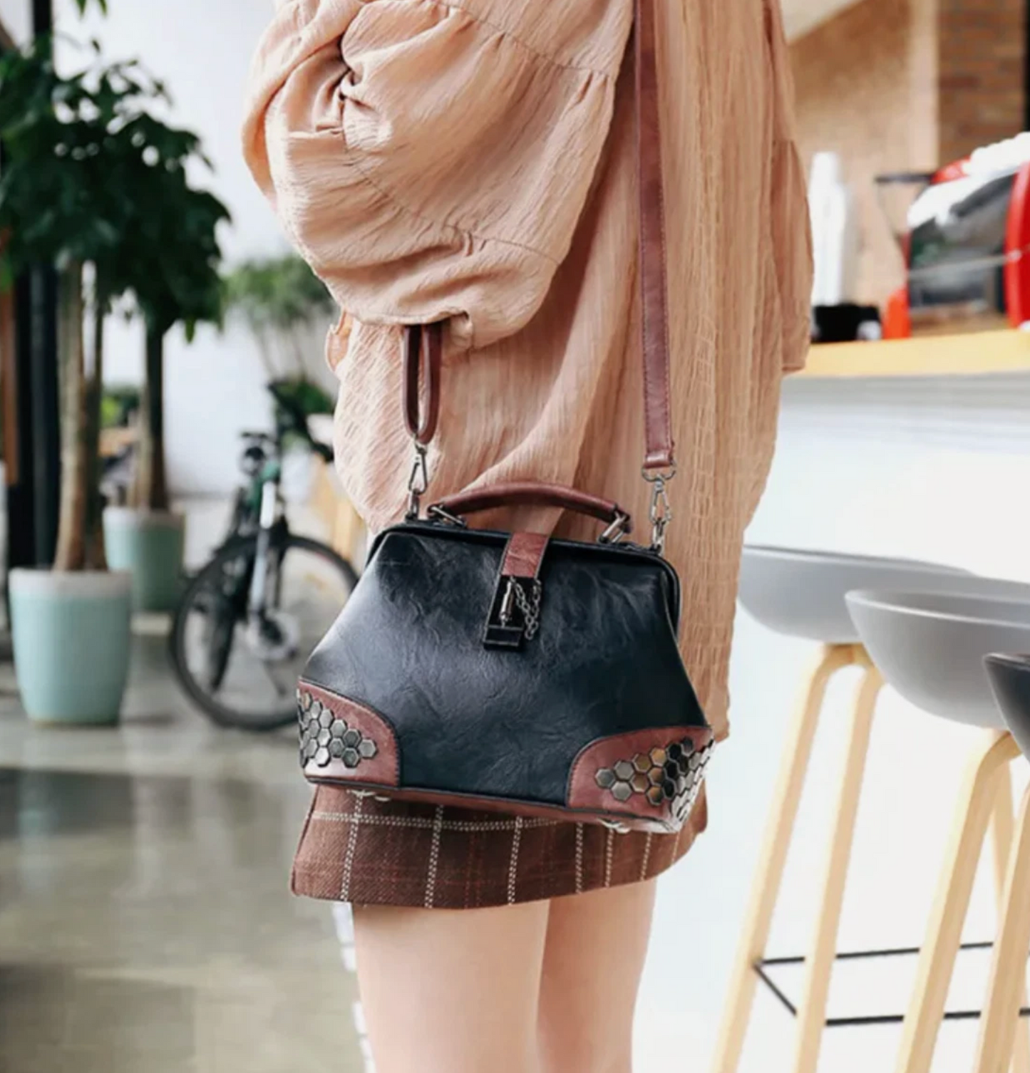 Womens Genuine Leather High End Luxury Crafted European Hand Travel Bag