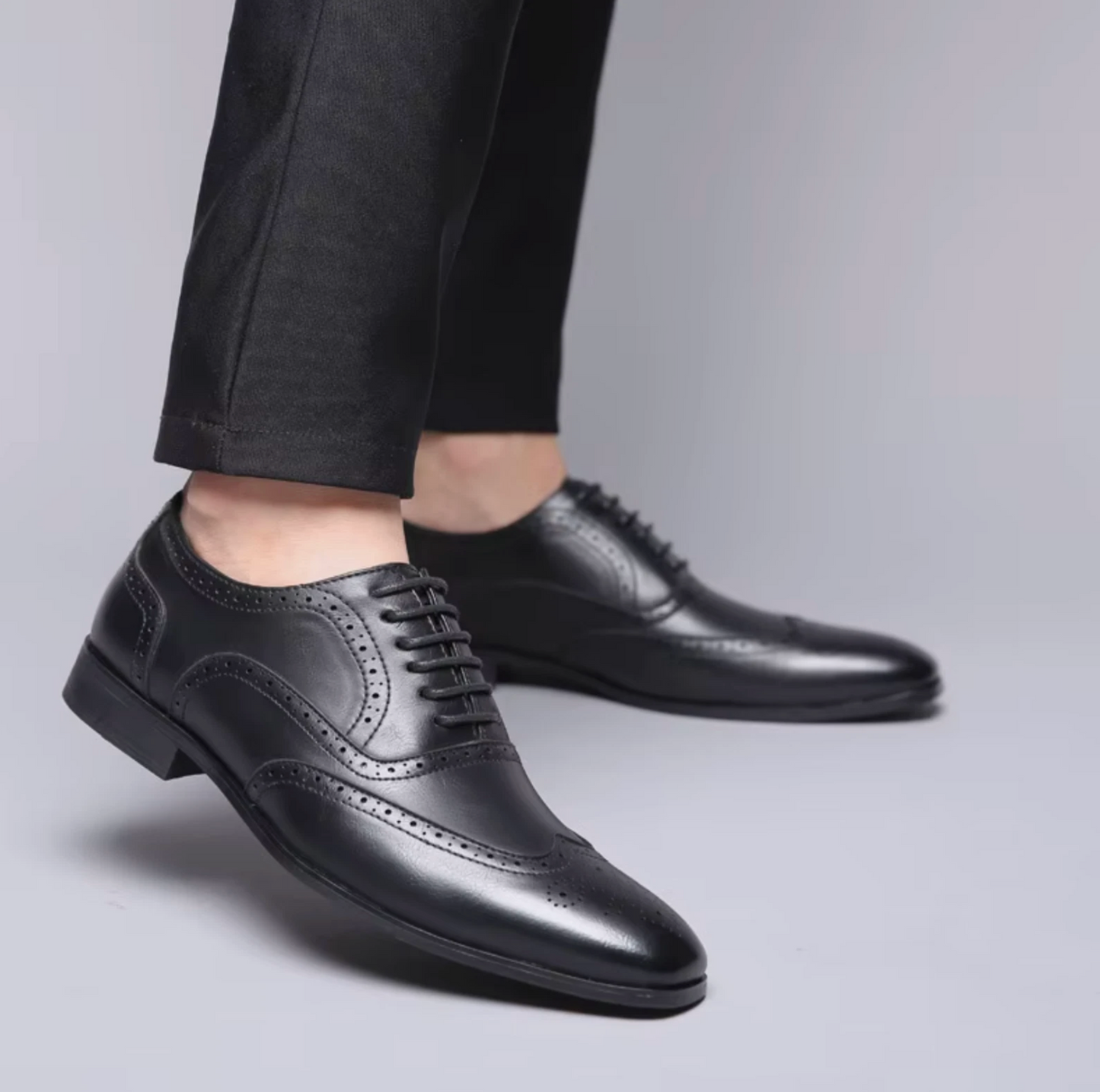 Mens Fancy Genuine Leather Shined &amp; Polished Classy Dress Shoes